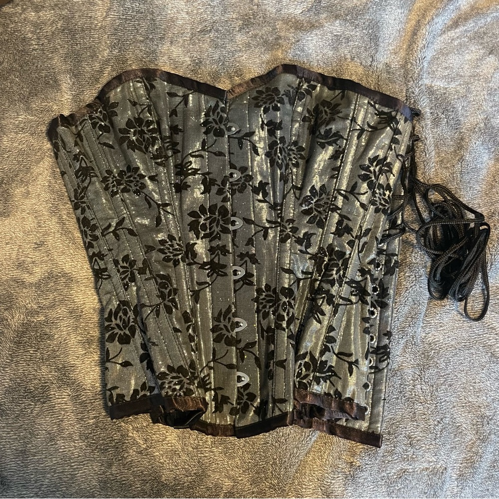 Floral Real STEEL BONE Corset